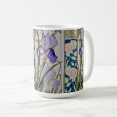 Mug Illustration vintage d'iris (Devant droit)