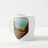 Mug Illustration vintage du mont Rushmore (Devant gauche)