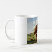 Mug Illustration vintage d'un taureau de Hereford (Gauche)