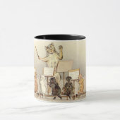 Mug Illustration Vintage d'une Menagerie Mewsical (Centre)
