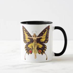 Mug Illustration vintage Fée Papillon
