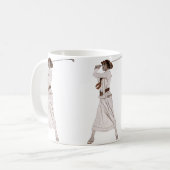 Mug Illustration vintage golfeuse (Devant gauche)