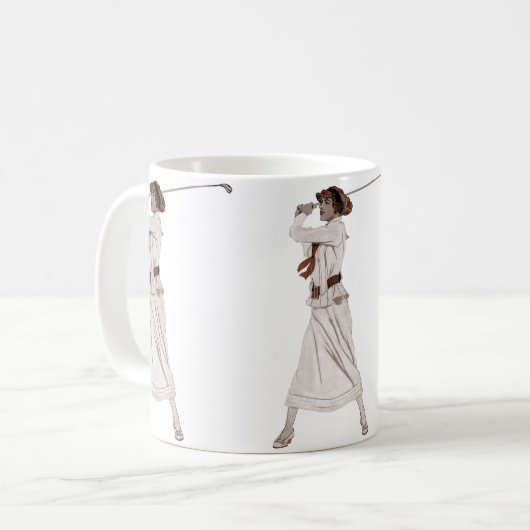 Mug Illustration vintage golfeuse (Devant gauche)