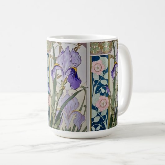 Mug Illustration vintage Iris (Devant droit)
