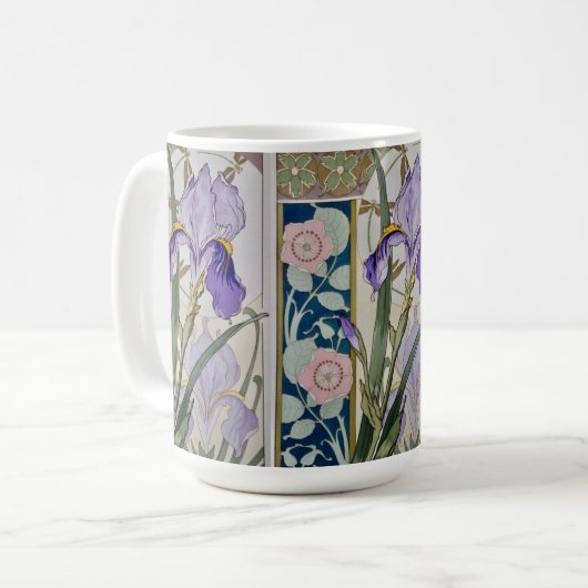 Mug Illustration vintage Iris (Devant gauche)