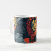 Mug Illustration vintage Lions (Devant gauche)