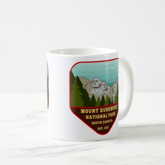 Mug Illustration vintage Mount Rushmore (Devant droit)