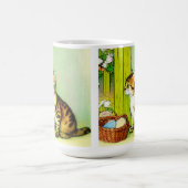 Mug Illustration vintage Tabby Cat (Centre)
