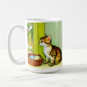 Mug Illustration vintage Tabby Cat