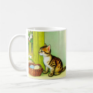 Mug Illustration vintage Tabby Cat