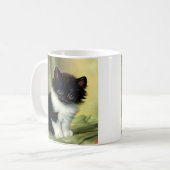 Mug Illustration vintage Tuxedo Kitten (Devant gauche)