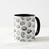 Mug Illustrations d'anatomie cérébrale vintage de biol (Devant droit)