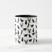 Mug Illustrations de chats noirs (Centre)