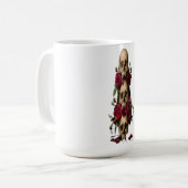 Mug Illustrations de crânes gothiques pixelisés avec d (Devant gauche)