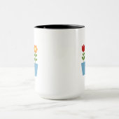 Mug Illustrations de fleurs dans une zone de fenêtre b (Centre)