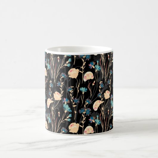 Mug Illustrations de fleurs sauvages. Patte transparen (Centre)