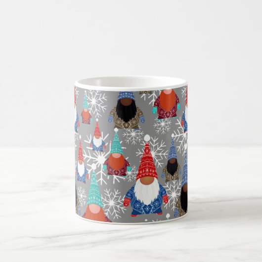 Mug Illustrations de flocon de neige Gnome Motif de No (Centre)