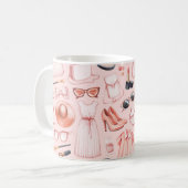 Mug Illustrations de mode. Motif transparent (Devant gauche)