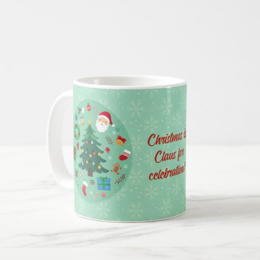 Mug Illustrations de Noël Fête de fin d'année (Devant gauche)