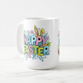 Mug Illustrations de Pâques ludiques avec oreilles de (Devant gauche)