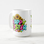 Mug Illustrations de Pâques ludiques avec oreilles de (Devant gauche)