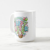 Mug Illustrations de Pâques ludiques avec oreilles de (Devant gauche)
