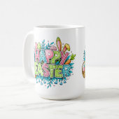 Mug Illustrations de Pâques ludiques avec oreilles de (Devant gauche)