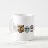 Mug Illustrations de petits hiboux mignons (Devant gauche)