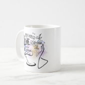 Mug Illustrations esthétiques, Café de fille (Devant gauche)