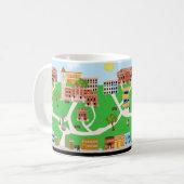 Mug Illustré d'Art Rétro Mignon de Campus Universi (Devant gauche)