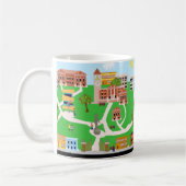 Mug Illustré d'Art Rétro Mignon de Campus Universi (Gauche)