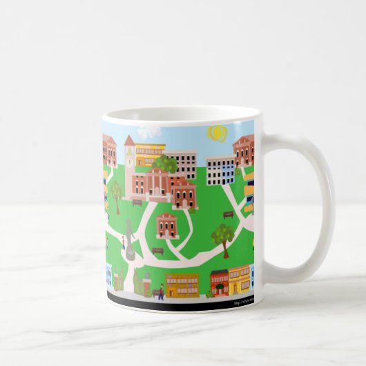Mug Illustré d'Art Rétro Mignon de Campus Universi (Droite)