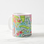 Mug illustré des îles colorées des Caraïbes (Devant gauche)