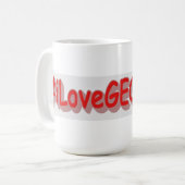 Mug "#iLoveGEORGIA " Joli design. Acheter maintenant (Devant gauche)