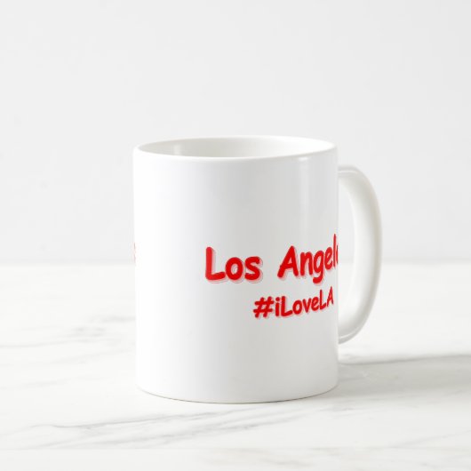 Mug "#iLoveLA" Joli design. Acheter maintenant (Devant droit)