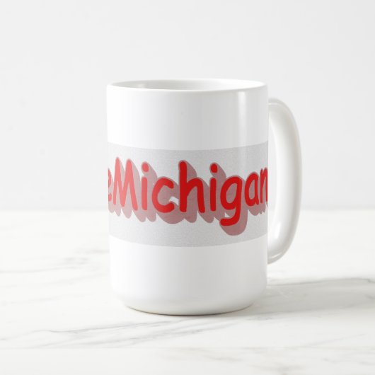 Mug "#iLoveMichigan " Conception sympa. Commandez dès  (Devant droit)