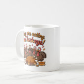 Mug Ils Mangent Les Dindes - Drôle Dinde (Devant gauche)