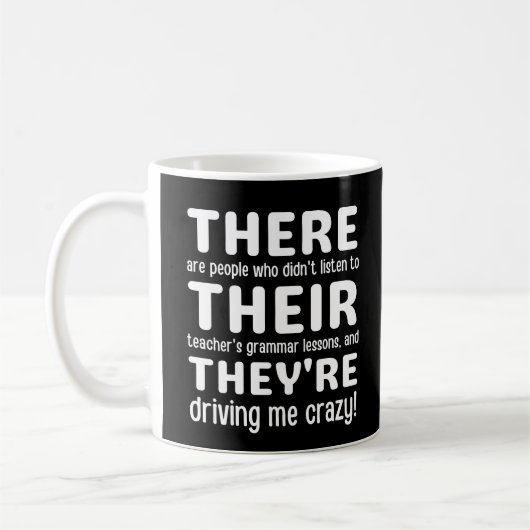 Mug Ils sont Anglais Grammer Funny Enseignant (Gauche)