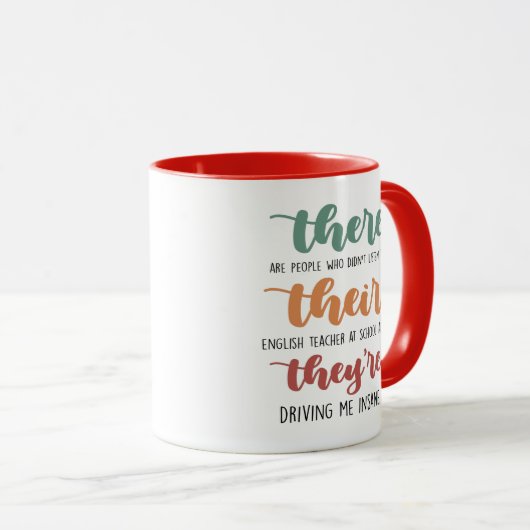 Mug Ils sont drôles Enseignant Anglais Café (Devant droit)