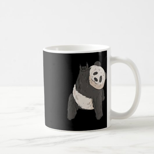 Mug ILY Panda ASL Geste MAIN Sourde Perte d'audition C (Droite)