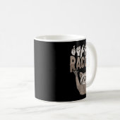 Mug ILY Racoon ASL Geste MAIN Sourde Perte auditive Aw (Devant droit)