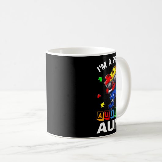 Mug I'm A Proud Autism Aunt Autism Aware Dabbing P (Devant droit)