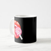 Mug I'm A Sucker For You Red Lips Candy Lollip Valenti (Devant gauche)