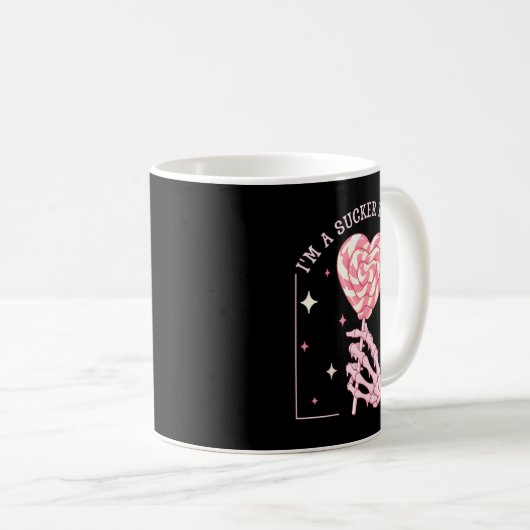 Mug I'm A Sucker For You Skeleton Heart Candy Valentin (Devant droit)