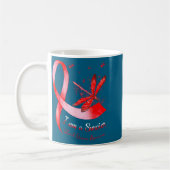 Mug I'm A Survivor Heart Disease Awareness Month Red R (Gauche)