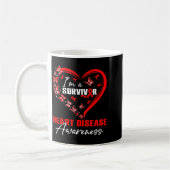 Mug I'm A Survivor Heart Disease Awareness Red Butterf (Gauche)
