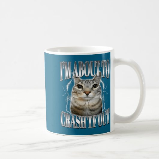 Mug I'm About To Crash Out Funny Staring Cat Brainrot  (Droite)