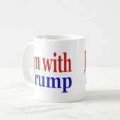 Mug Im avec Trump rouge bleu demi-texte (Devant gauche)