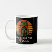 Mug I'm Burnt Out My Lord Funny Medieval Frog Meme Art (Gauche)
