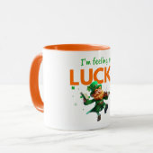 Mug I'm Feeling So Lucky Dancing Leprechaun Shamrock (Devant gauche)